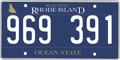 RI license plate 969391