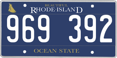 RI license plate 969392