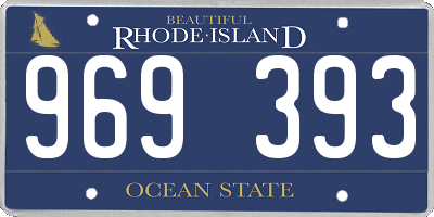 RI license plate 969393