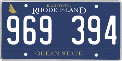 RI license plate 969394