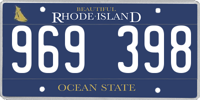 RI license plate 969398