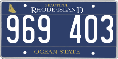 RI license plate 969403