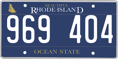 RI license plate 969404