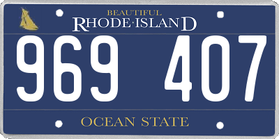 RI license plate 969407