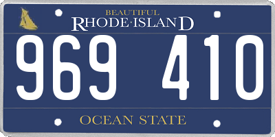 RI license plate 969410