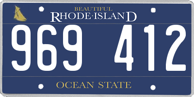 RI license plate 969412