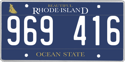 RI license plate 969416