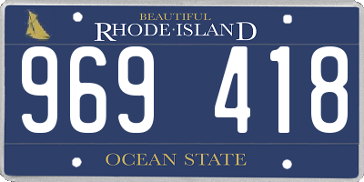 RI license plate 969418