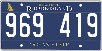 RI license plate 969419