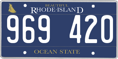 RI license plate 969420