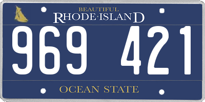 RI license plate 969421