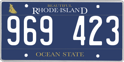 RI license plate 969423