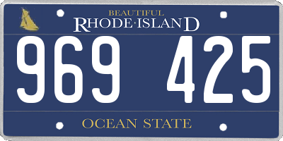 RI license plate 969425