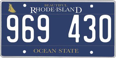 RI license plate 969430