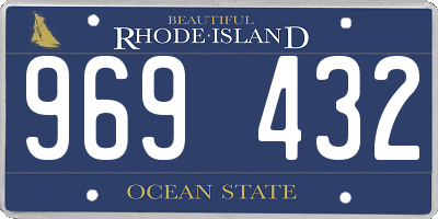 RI license plate 969432