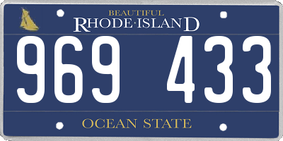 RI license plate 969433