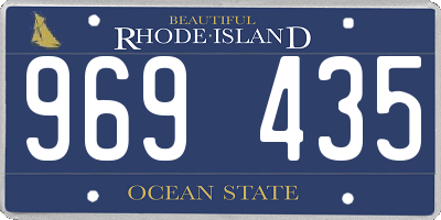RI license plate 969435