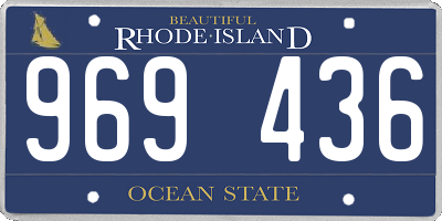 RI license plate 969436