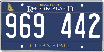 RI license plate 969442