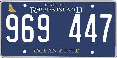 RI license plate 969447
