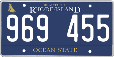 RI license plate 969455