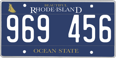 RI license plate 969456