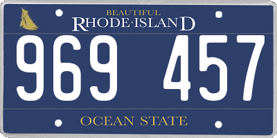 RI license plate 969457