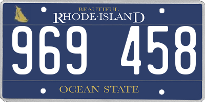 RI license plate 969458