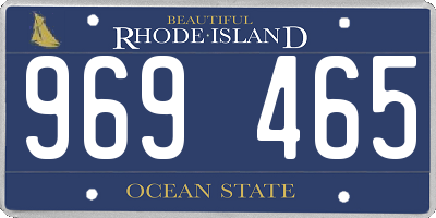 RI license plate 969465