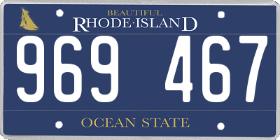 RI license plate 969467