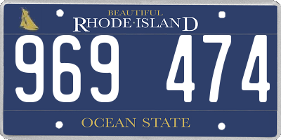 RI license plate 969474