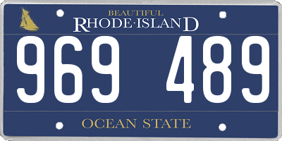 RI license plate 969489