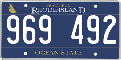 RI license plate 969492