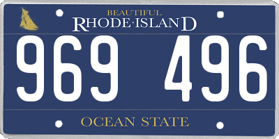 RI license plate 969496