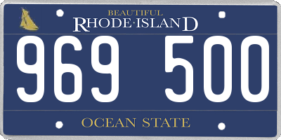 RI license plate 969500