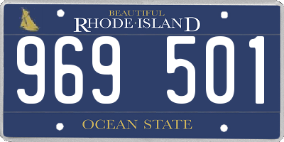 RI license plate 969501