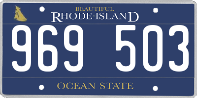 RI license plate 969503