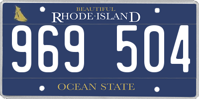 RI license plate 969504