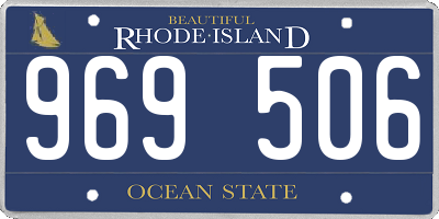 RI license plate 969506
