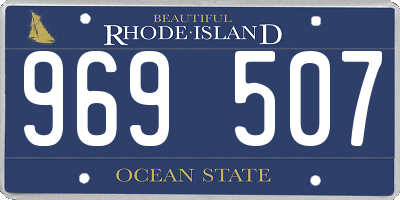 RI license plate 969507