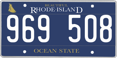 RI license plate 969508