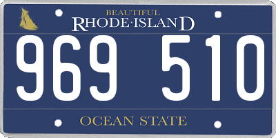 RI license plate 969510