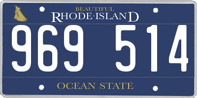 RI license plate 969514