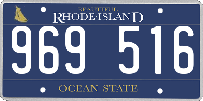 RI license plate 969516