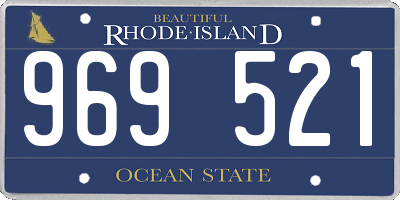RI license plate 969521