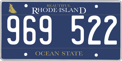 RI license plate 969522