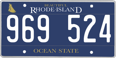 RI license plate 969524
