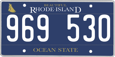 RI license plate 969530