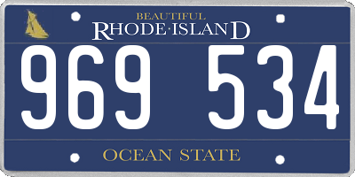 RI license plate 969534