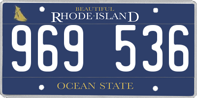 RI license plate 969536